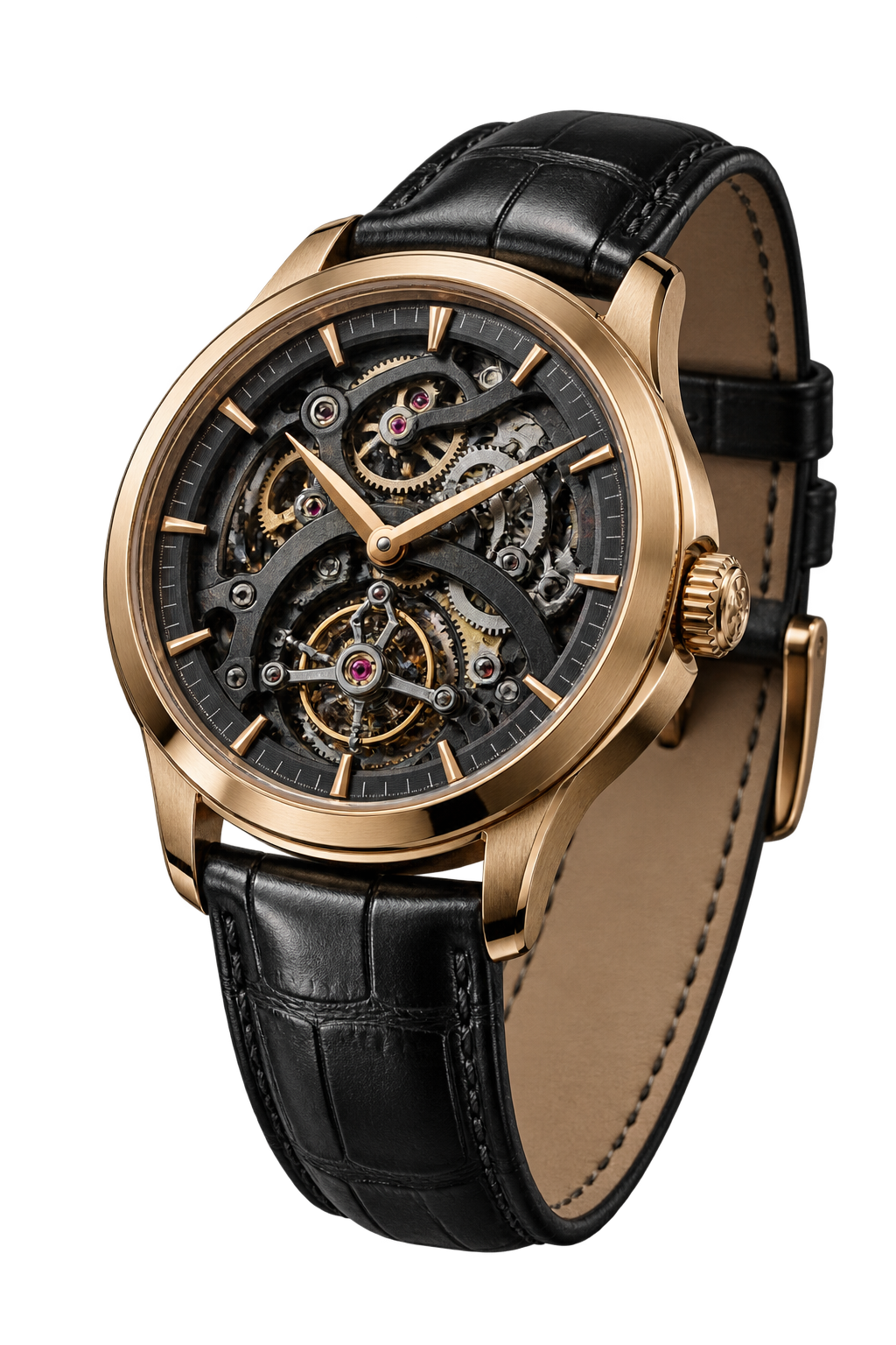 Unbranded gold mechanical wristwatch